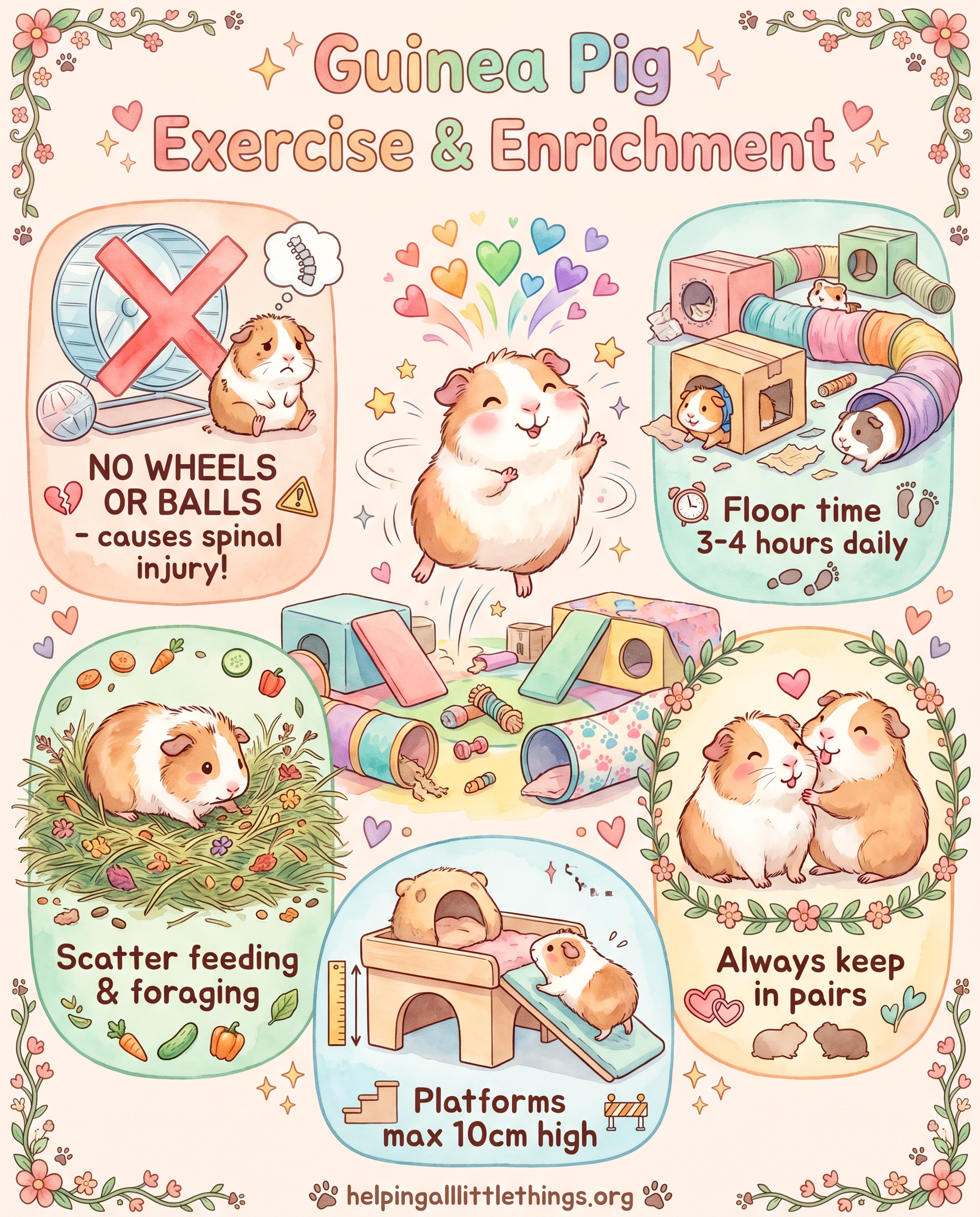 Guinea pig exercise and enrichment infographic