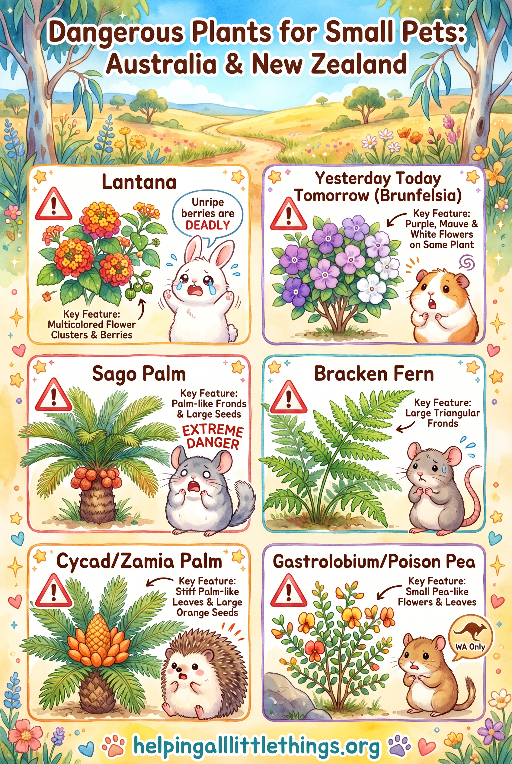 Australia and New Zealand toxic plants infographic
