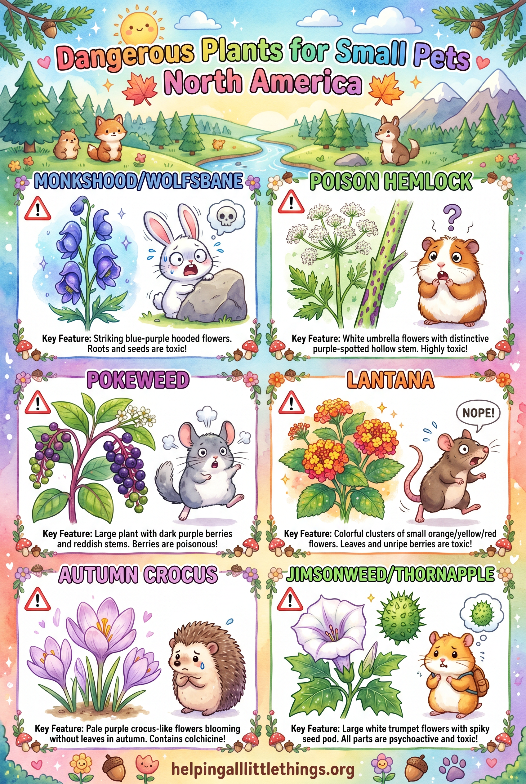 North America toxic plants infographic