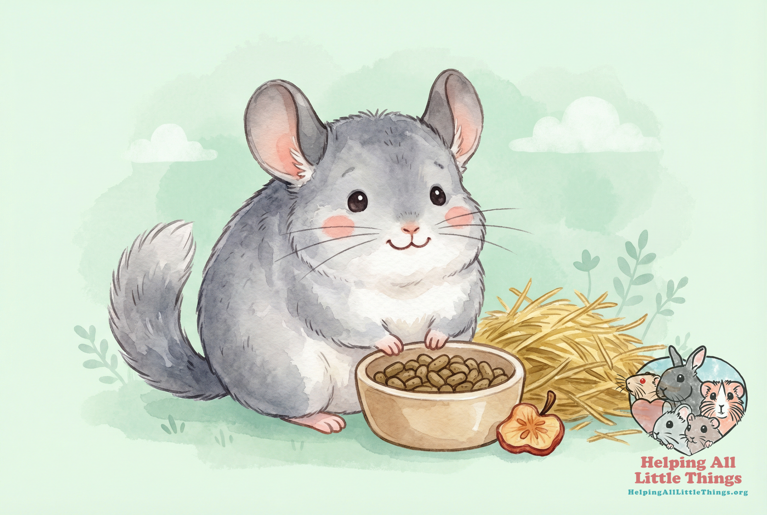 chinchilla diet tag illustration
