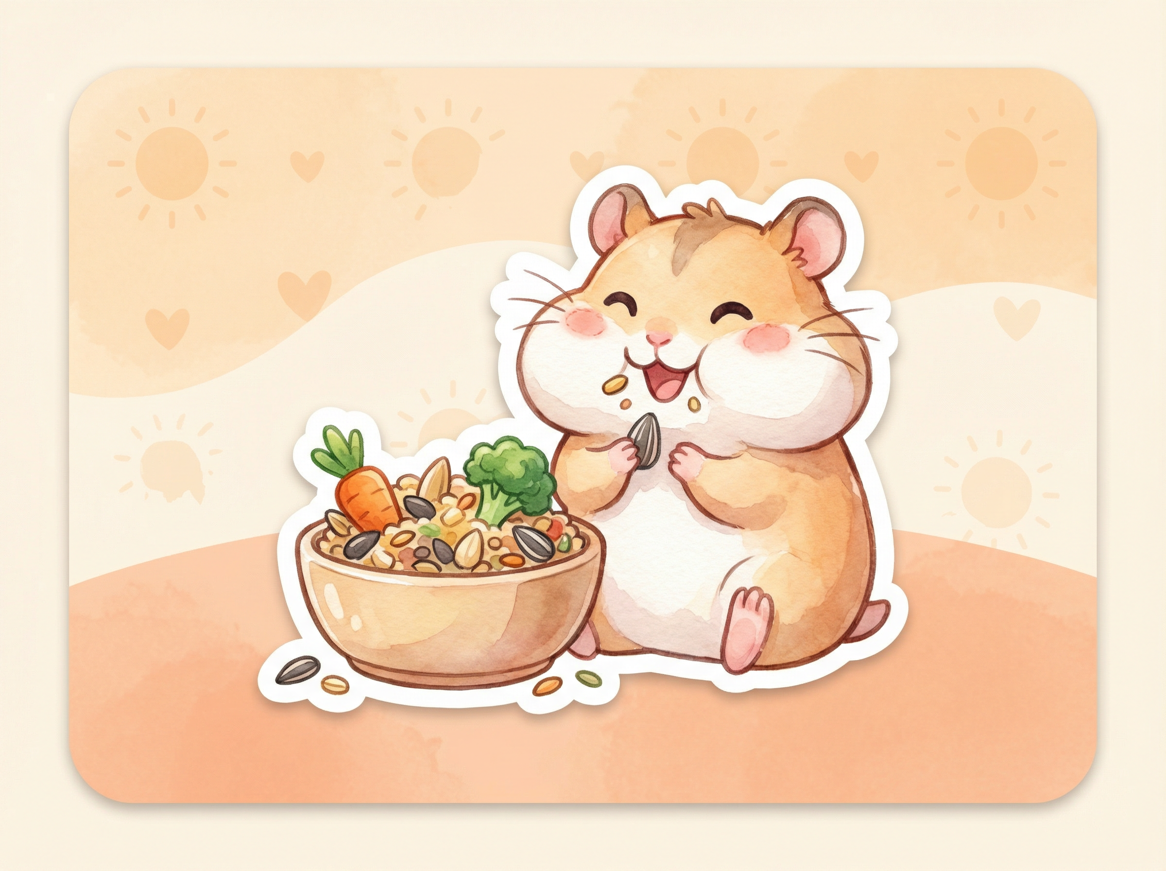 hamster diet tag illustration
