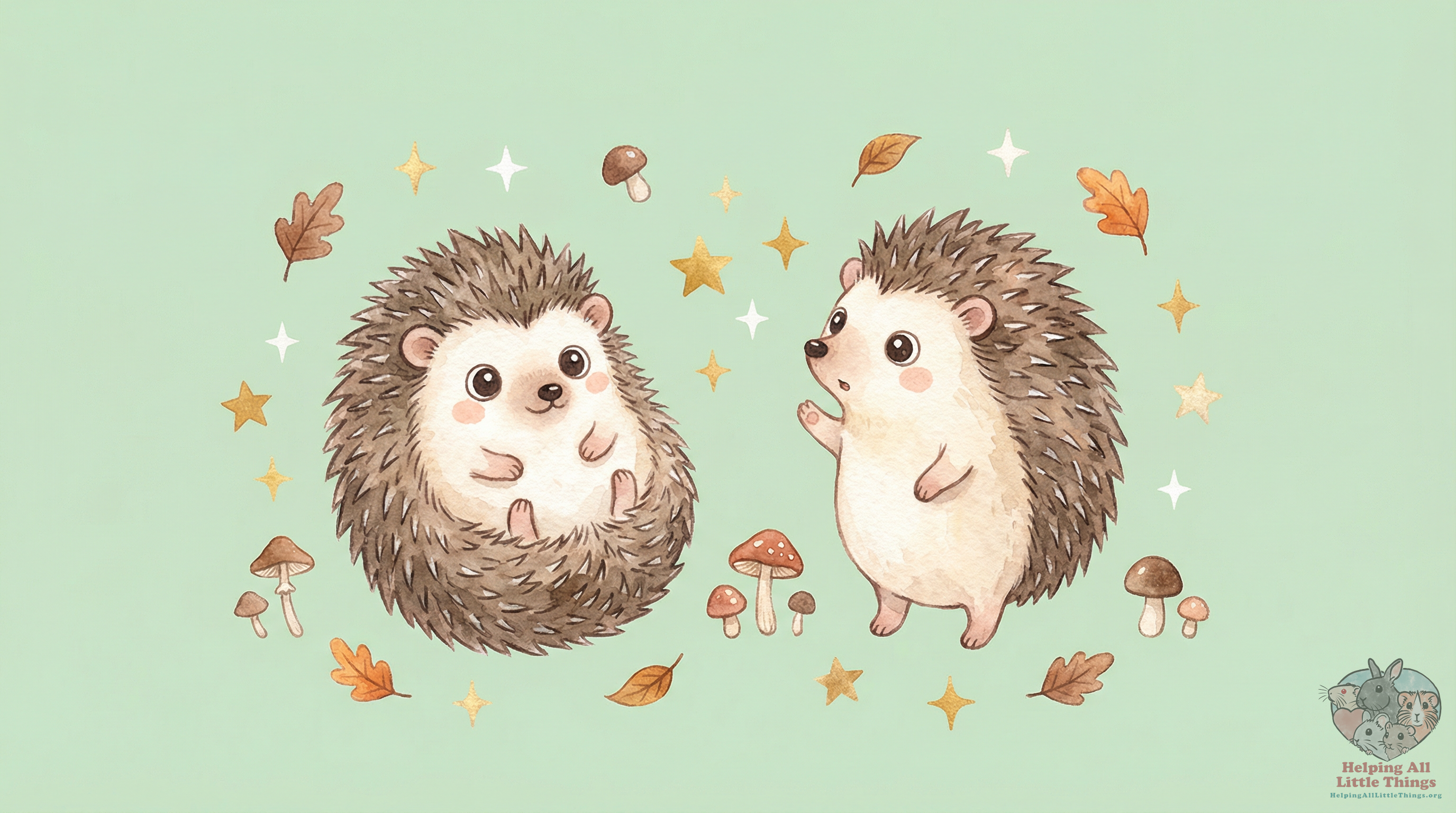 hedgehogs tag illustration