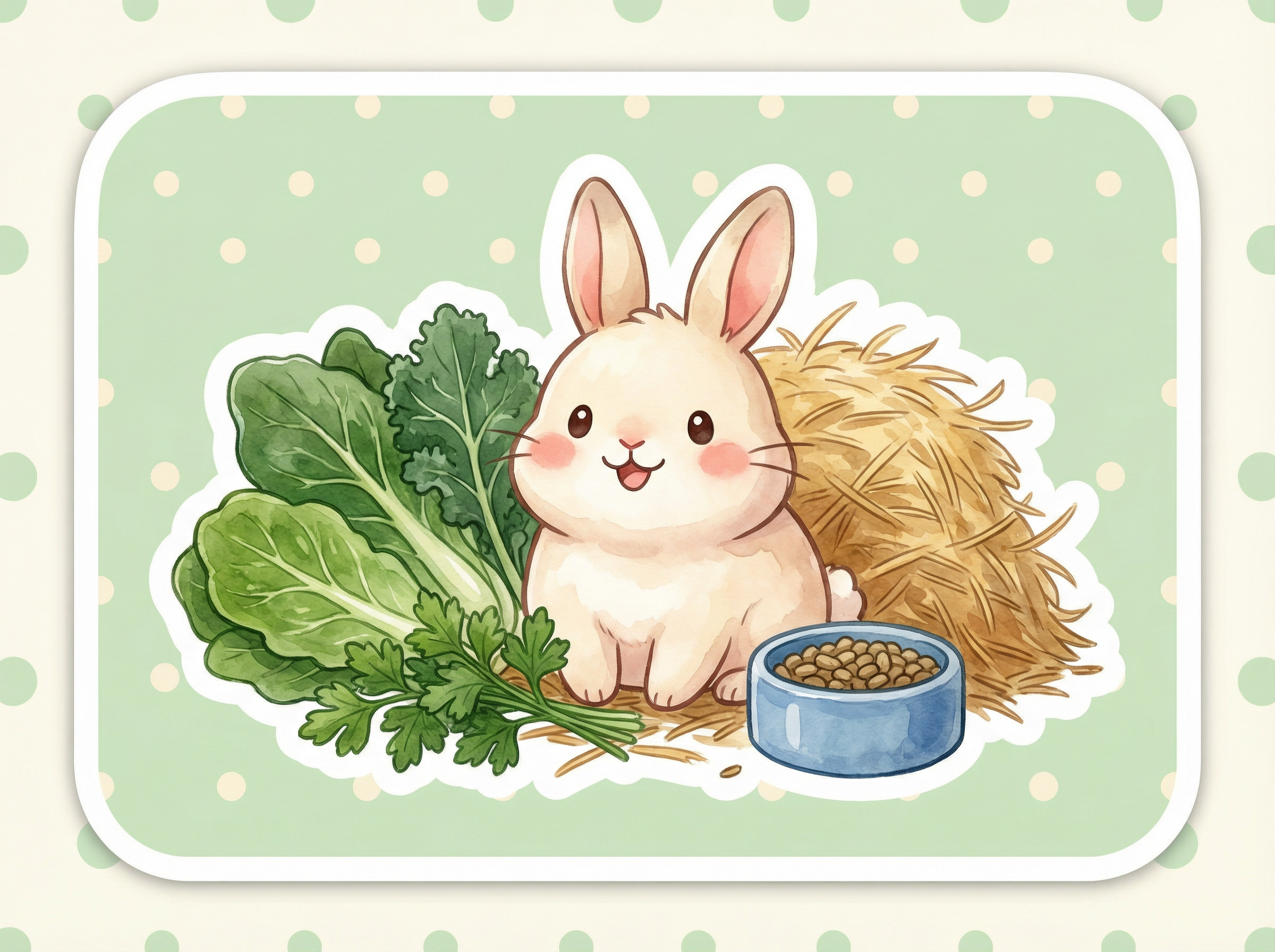 rabbit diet tag illustration