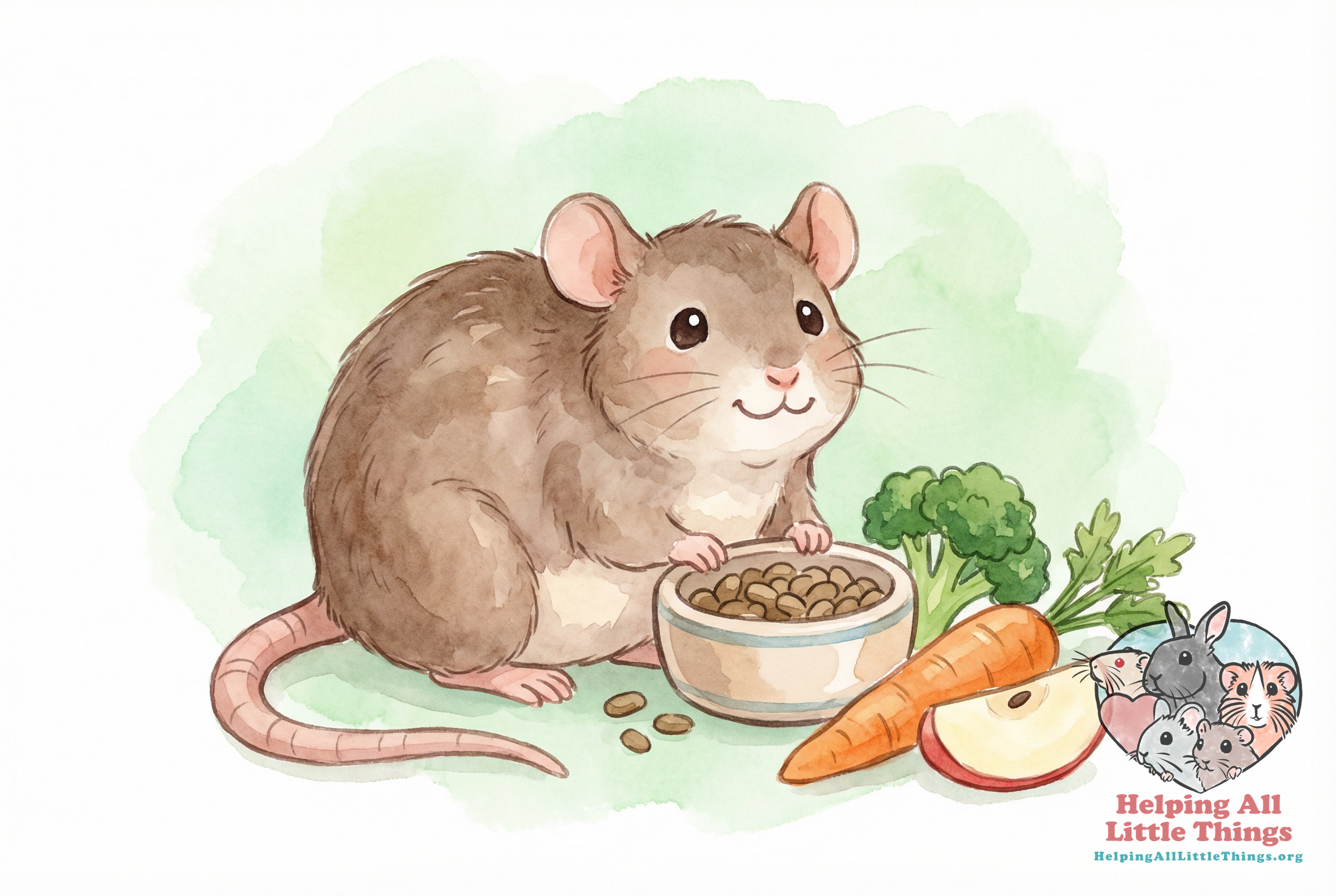 rat diet tag illustration